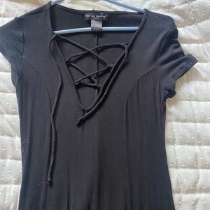 black crossed dress